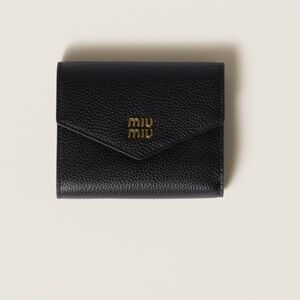 Miu Miu Black Leather Card Holder